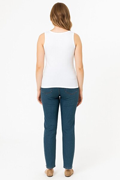 MİSSEMMA Γυναικείο Μεγάλο Μέγεθος Λευκό Αθλητικό Κορμάκι