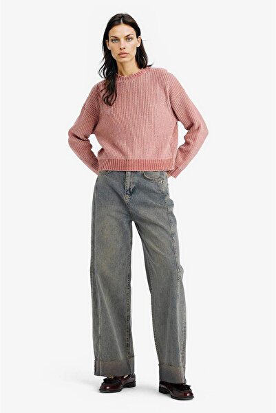 DeFacto Regular Fit Rundhals-Chenille-Pullover C6227AX25CW