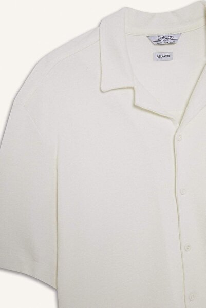 DeFacto Relax Fit Apache Collar Summer Short Sleeve Shirt D7313Ax25Sp