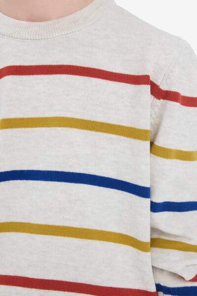 DeFacto Boy's Striped Crew Neck Sweater F3742A825Wn