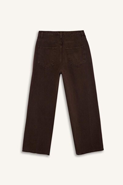 DeFacto Παντελόνι Gabardine με καραμέλα κεράσι με κανονική μέση Coool Barrel Fit G1174AX25AU