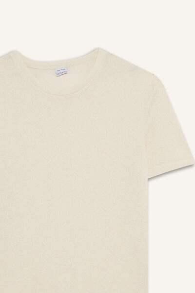 DeFacto Regular Fit Crew Neck Short Sleeve Knitwear Look T-Shirt E3963Ax25Sm