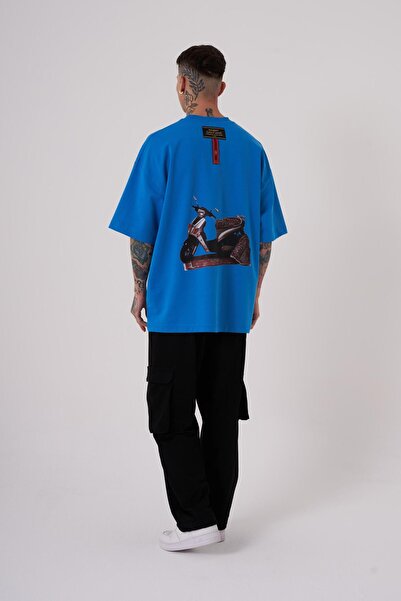 Machinist Men's Carpet Patch Printed Oversized T-Shirt Lens