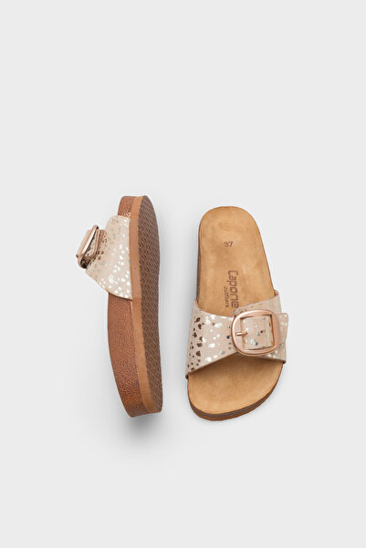 Capone Outfitters Δερμάτινες παντόφλες Lee με μεγάλη ανατομική σόλα από φελλό