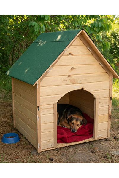 Reyo Pet Suya Soğuğa Dayanıklı Lüks Büyük Boy Ahşap Köpek Kulubesi Sokak Köpe...