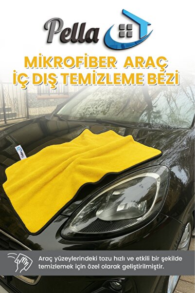 pella ( 50x70 Cm ) Büyük Boy Mikrofiber Oto Yıkama Ve Araba Kurulama Bezi Eks...