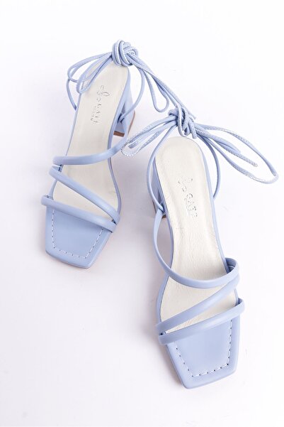 Gate Removable Drawstring Sandals or Slippers Use Leather Lining Women's Sandals - Powder Blue