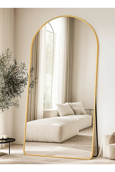 Taimi Extra Large Mirror With Elegant Design 180 X 80 Cm - Gold Metal Frame A...
