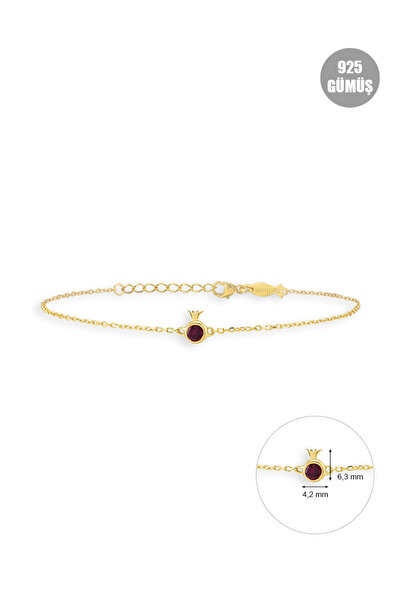 KURSHUNI Mini Nar, 925 Ayar Gümüş Bileklik.