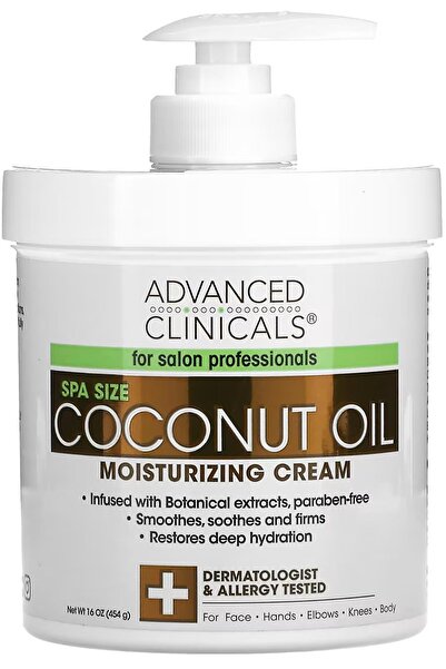 Advanced Clinicals Coconut Oil Face and Body Cream 454Gr