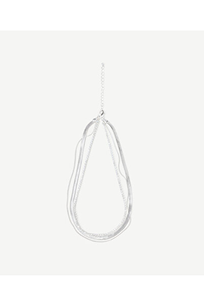 Yargıcı Çok Sıralı Silver Kolye