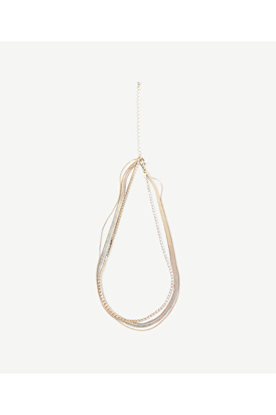 Yargıcı Çok Sıralı Gold Kolye