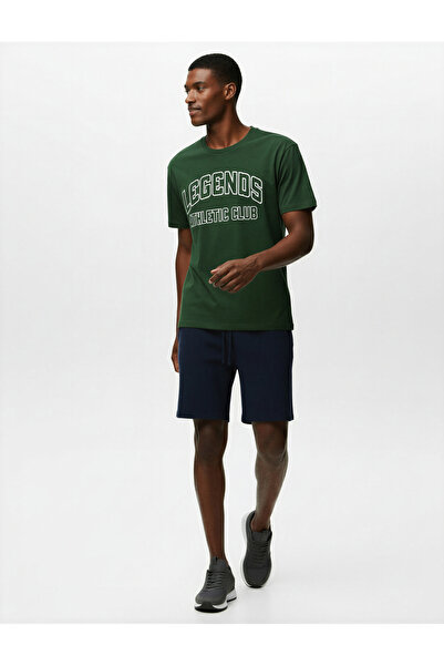 Koton Comfortable Fit Cotton Viscose Blend Bermuda Waist Lace-Up Sports Shorts