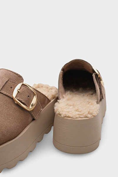 Capone Outfitters Leticia Fur Suede Look Women's Sabo