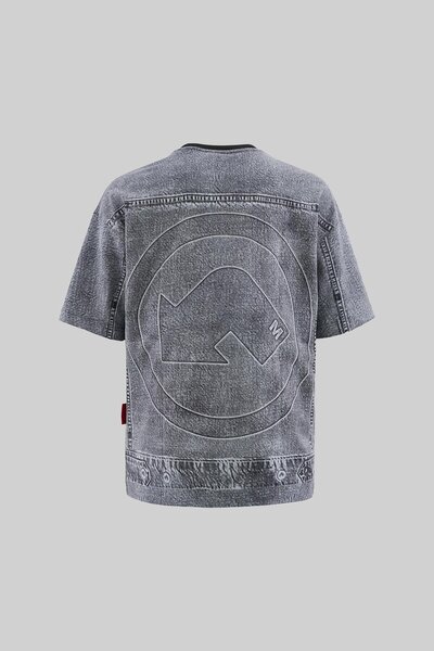 Machinist Чоловіча джинсова футболка Oversize, космічний сірий колір