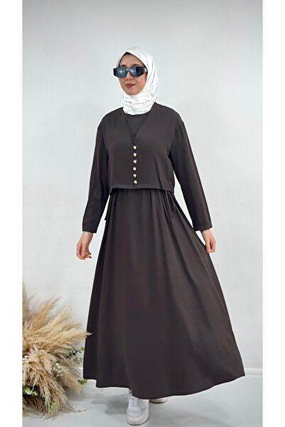 Tebrikler tekstil kadın kışlık şık ve rahat elbise model G3963