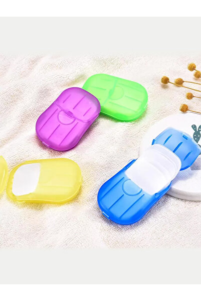 ERA SABUN Karışık Renkli 4'lü Paket 80 Yaprak 80 Yıkama Kağıt Sabun Elde Eriyen Parfümlü Okul Öğrenci Kamp