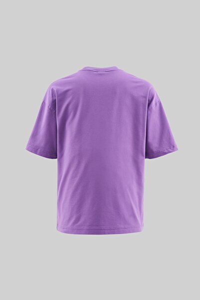 Machinist Ανδρικό μπλουζάκι με στάμπα Swan Oversize Purple