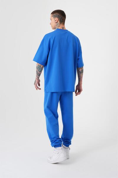 Machinist Ανδρικό μπλουζάκι Basic Cotton oversized Ανοιχτό μπλε