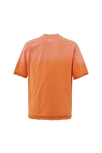 Machinist Чоловічий брелок з принтом Yikamali Oversize Помаранчева футболка