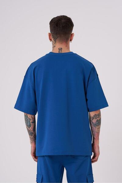 Machinist Ανδρικό μπλουζάκι Basic Cotton oversized Indigo