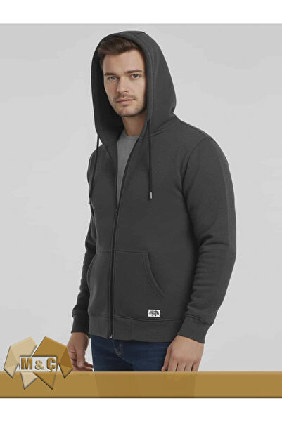 MÇ FAMİLY STORe Shardonlu 3-Ply Hooded Zippered Sweatshirt Oversized Thick Co...