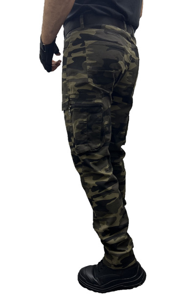 Polviton Ανδρικό παντελόνι Cargo Combat Regular Fit Καμουφλάζ Στρατιωτικό