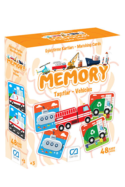 CA Games Memory Taşıtlar Eşleştirme Kartları Ca.5038
