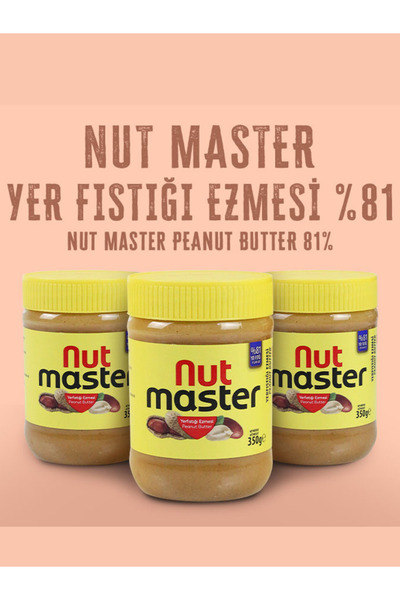 Nut Master Şekerli Yer fıstığı Ezmesi %81 350 gr