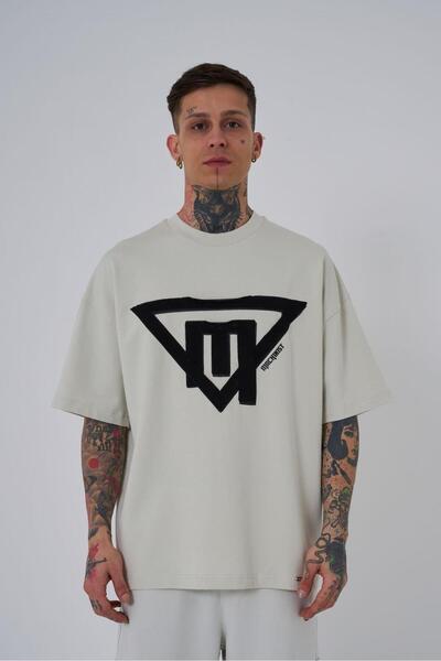 Machinist Ανδρικό μπλουζάκι Triangel Applique με τύπωμα Space Grey