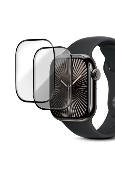 O Ozone Apple Watch Series 10 Screen Protector 42mm | TPU Film | Black | Pack...