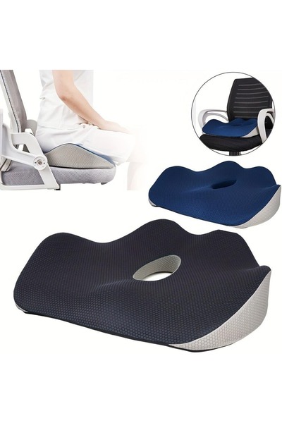 Generic Ergonomic Memory Foam Seat Cushion, Breathable Non-Slip Orthopedic Chair Pillow