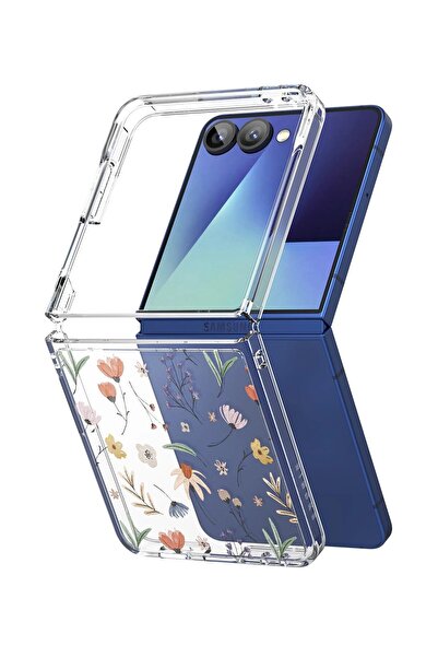 Ringke غطاء سامسونج جالاكسي زد فليب 7 | سلسلة فيوجن ديزاين | زهور جافة