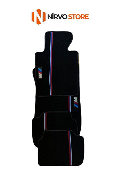 VELÜR Bmw 3 Seri E46|e90|f30 1997-2019 Özel Tasarım M Şeritli Oto Halı Paspas