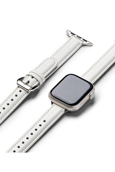 Ringke سوار جلدي نحيف مبطن واحد لساعة Apple Watch مقاس 40 / 41 / 42 مم، حزام ...