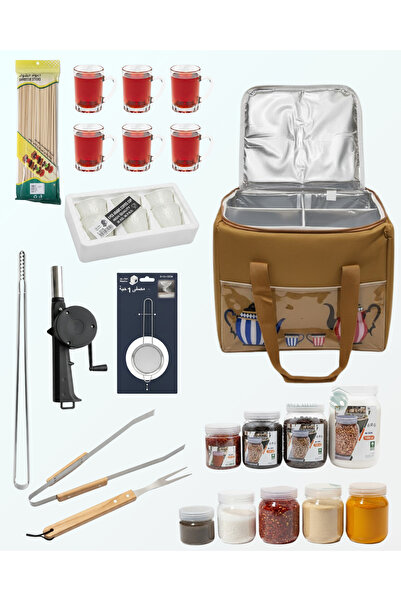 Geneic طقم الشواء والتخييم ادوات متكاملة - 19 قطعة