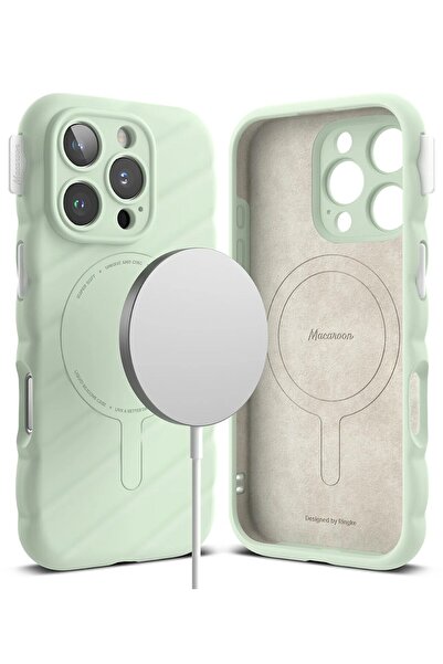 Ringke غطاء حماية لجهاز iPhone 16 Pro | سلسلة سيليكون مغناطيسية ماكارون | نعناع