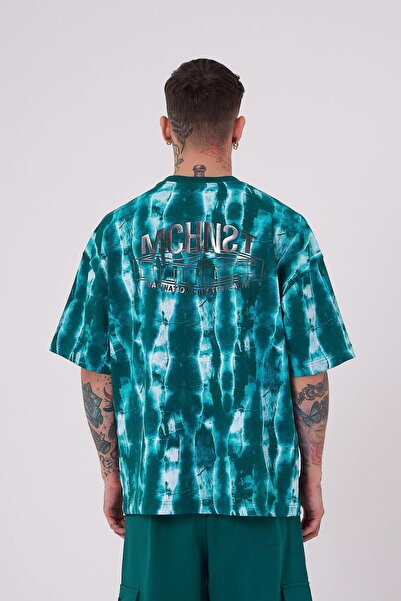 Machinist Ανδρικό μπλουζάκι Batic με τύπωμα oversized Oil Green