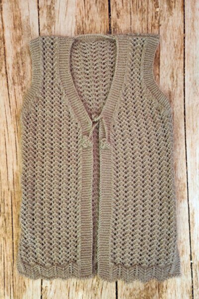 Çt Çeyizci Tekstil Vest Stringed Dowry Vest - Bridal Vest - Cappuccino