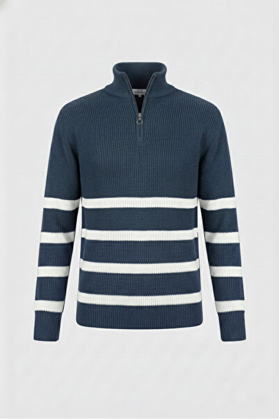 inpool Model de linie, jumătate de fermoar, gât în picioare, tricotaje tricotate, model de urmărire, pulover de iarnă 24PLTK08