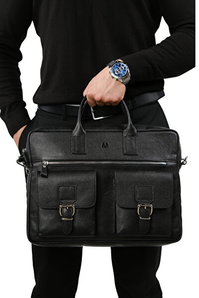 MFT Leather Design حقيبة لاب توب Loreen 2230 مصنوعة من الجلد الطبيعي بنسبة 100%