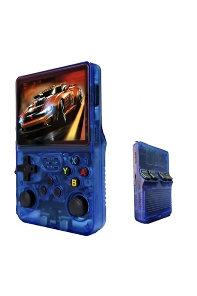 VEVOR Consolă retro portabilă R36S, 64GB, 15000 jocuri, ArkOS 2.0, N64 PSP PS1 PlayStation, albastră