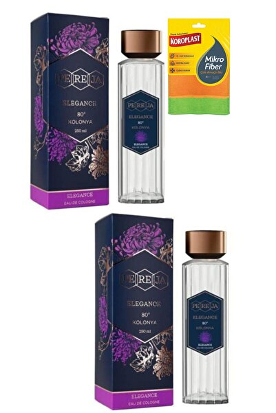 Pereja Elegance Kokulu Kolonya 2 adet 250 ml koroplast çok amaçlı mikrofiber ...