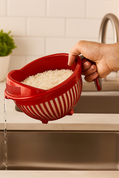 Qlüx Plastic Rice Strainer 3 L