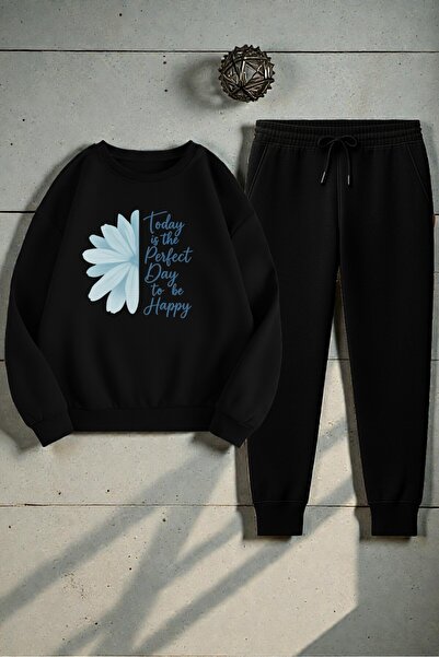 uyguntarz Unisex Today είναι το φούτερ με λαιμόκοψη με τυπωμένο σχέδιο τέλειου σχεδιασμού - Σετ αθλητικών φούτερ 2 τεμαχίων