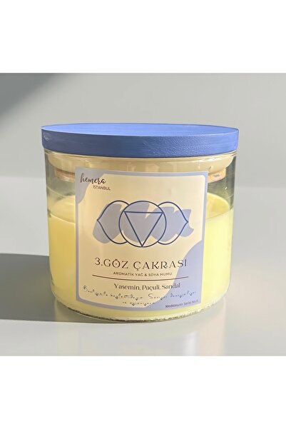 Üçüncü Göz Çakrası Aromaterapi Soya Mumu Yasemin,paçuli,sandal
