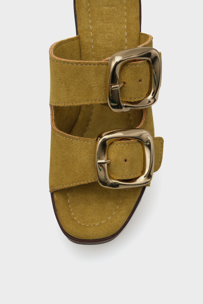 Capone Outfitters Γυναικείες παντόφλες Marje Platform Suede Single Strap
