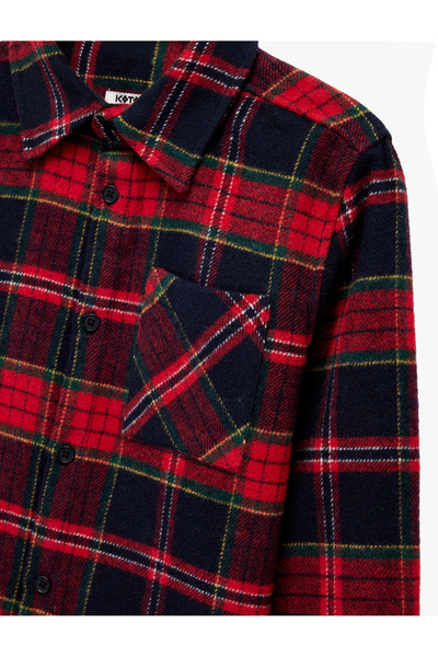 Koton Cămașă de Crăciun cu mâneci lungi în carouri