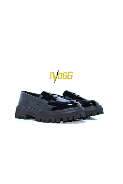 ivogg Paris-Siyah Kadın Loafer Günlük Ayakkabı