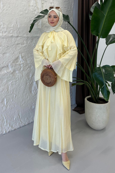 Thebomb Cemre Chiffon Fabric Double Skirt Set